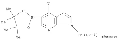 Molecular Structure of 1045857-94-0 (4-CHLORO-1-(TRIISOPROPYLSILYL)-1H-PYRROLO[2,3-B]PYRIDINE-5-BORONIC ACID PINACOL ESTER)